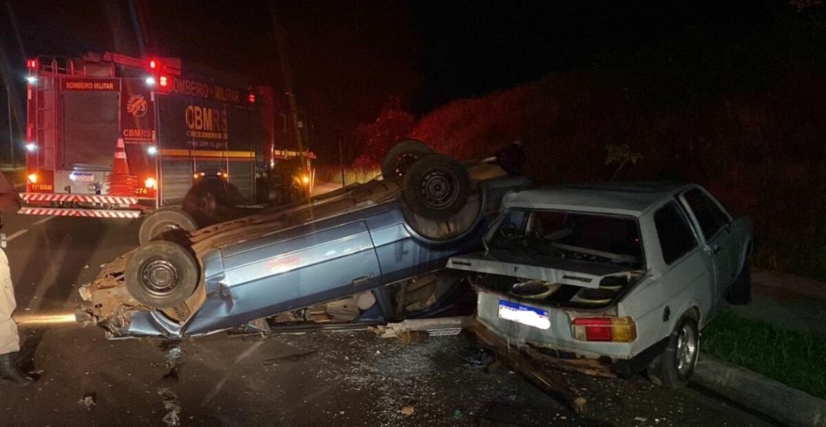 Três pessoa ficam feridas em acidente em Santa Rosa