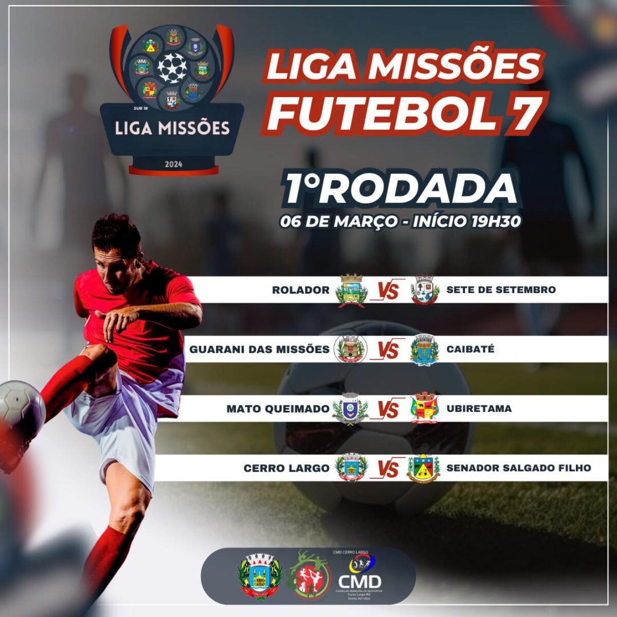 Inicia nesta quarta-feira a Liga Missões de Futebol 7 Inicia nesta quarta-feira a Liga Missões de Futebol 7