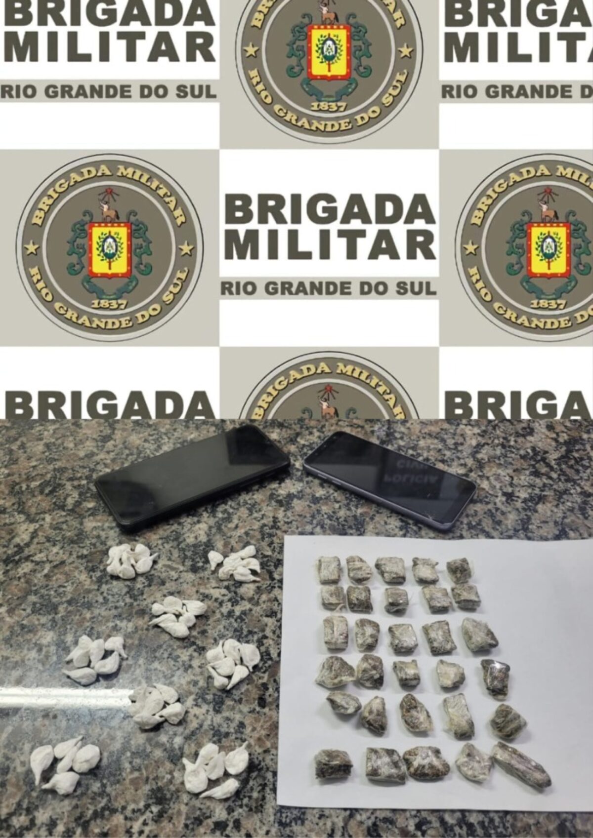 Brigada Militar prende indivíduos por tráfico de drogas e associação ao tráfico em Guarani das Missões