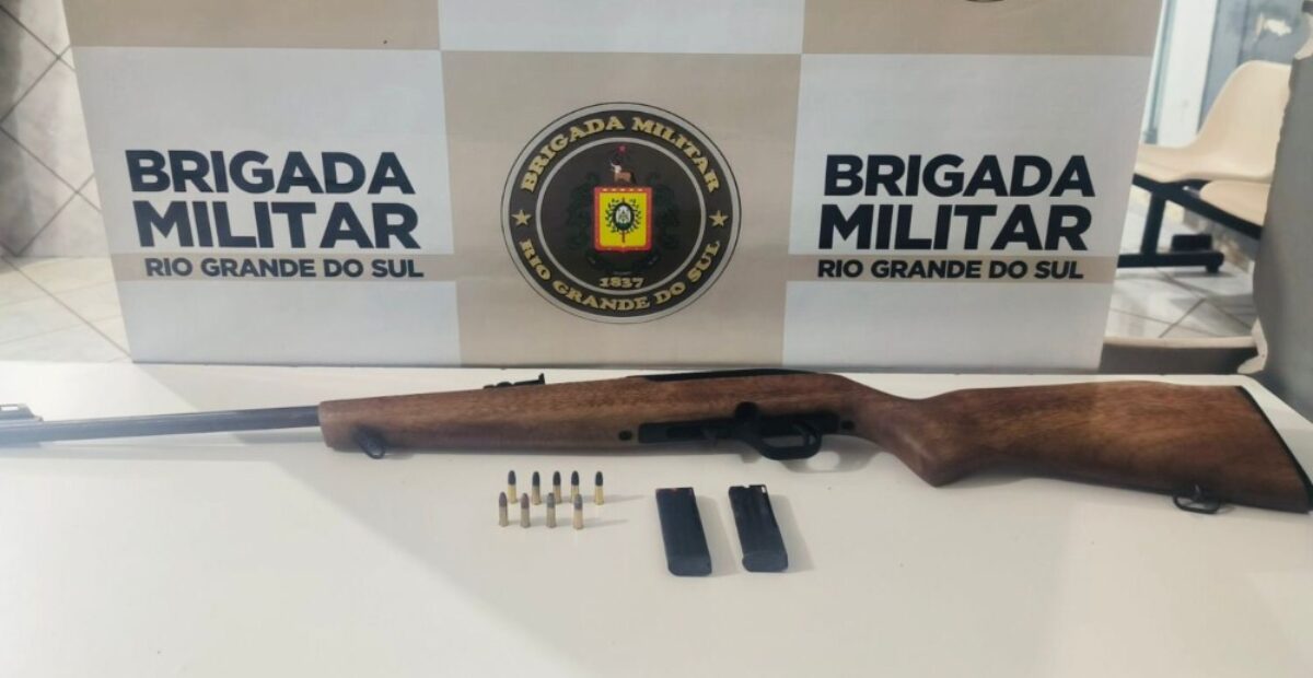 Brigada militar realiza prisão por porte ilegal de arma de fogo em Roque Gonzales