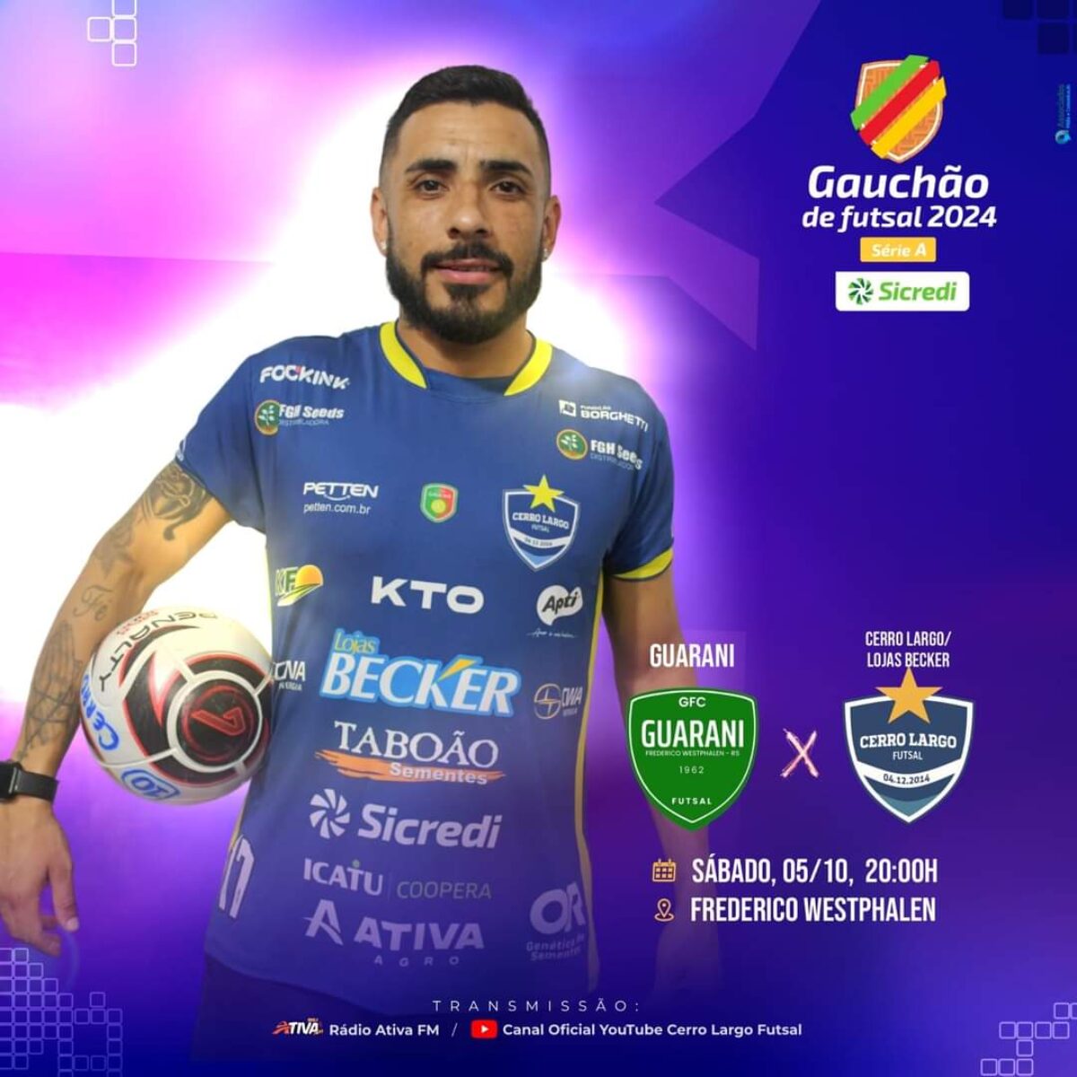 Cerro Largo joga fora de casa neste sábado pelo Gauchão