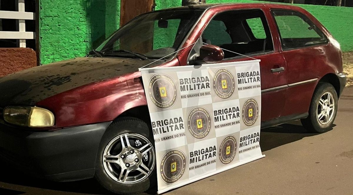 Brigada Militar de Cerro Largo recupera veículo furtado e detém dois suspeitos