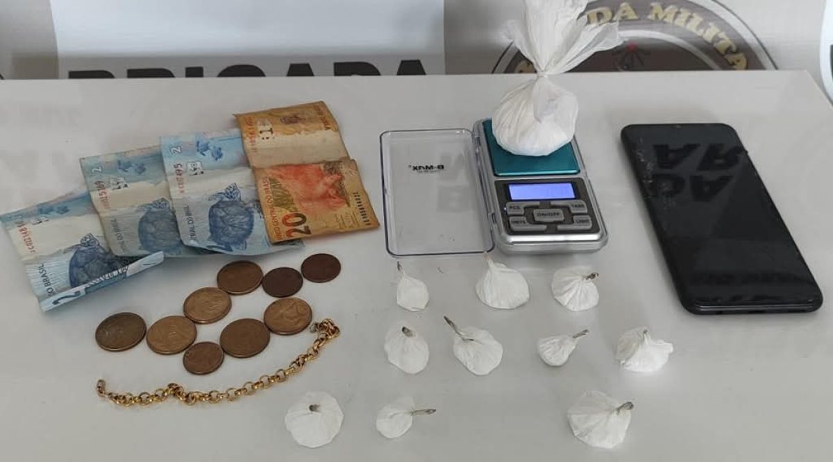 Brigada Militar de Cerro Largo prende traficante com cocaína