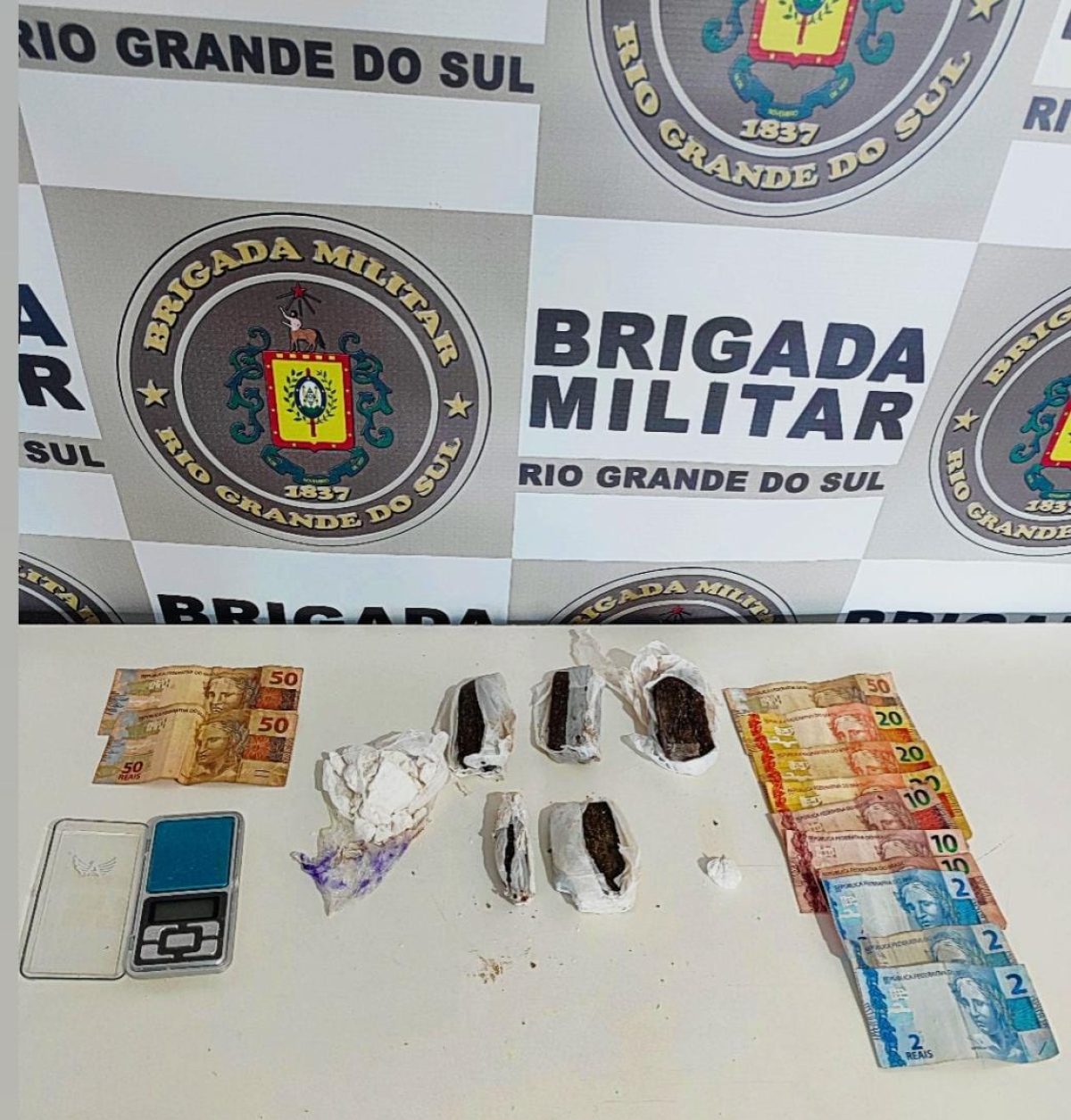 Brigada Militar de Cerro Largo realiza prisão por tráfico de drogas 