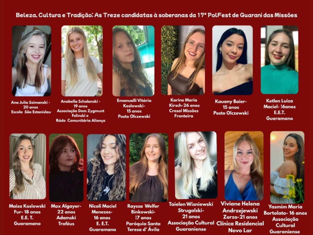 Candidatas à 17ª PolFest vivem intensa preparação para o Baile de Escolha das Soberanas em Guarani das Missões