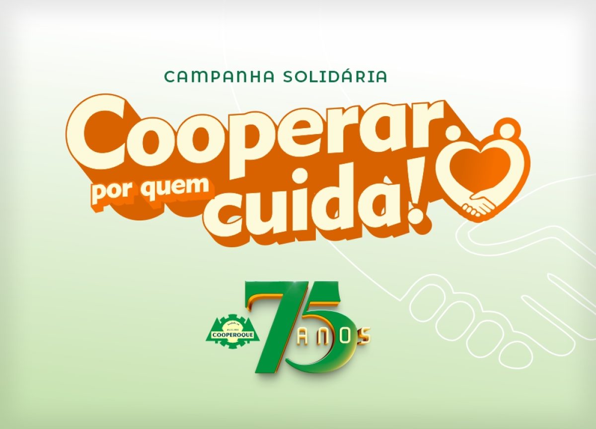 Cooperoque celebra 75 anos com campanha solidária em benefício de entidades da região